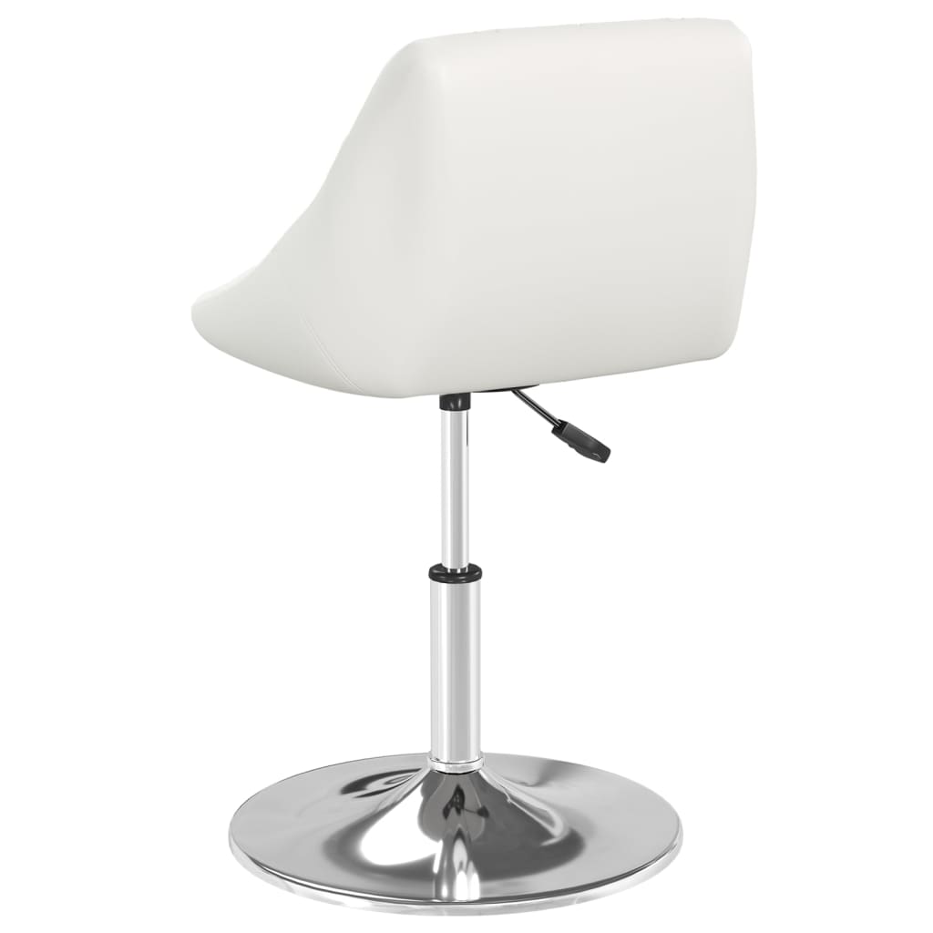 Eetkamerstoelen 4 st kunstleer wit is nu te koop bij PeponiXL, paradijselijk wonen!