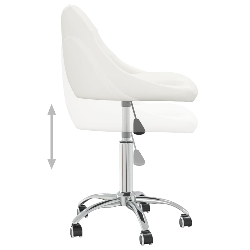 Eetkamerstoelen draaibaar 6 st kunstleer wit is nu te koop bij PeponiXL, paradijselijk wonen!