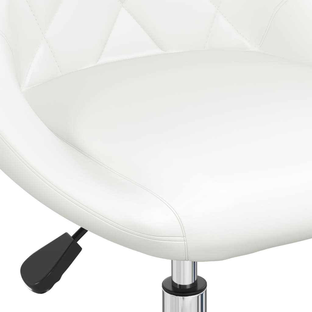 Eetkamerstoelen draaibaar 6 st kunstleer wit is nu te koop bij PeponiXL, paradijselijk wonen!