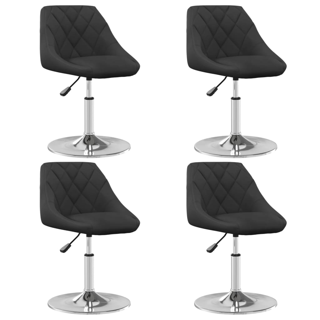 Eetkamerstoelen draaibaar 4 st fluweel zwart is nu te koop bij PeponiXL, paradijselijk wonen!