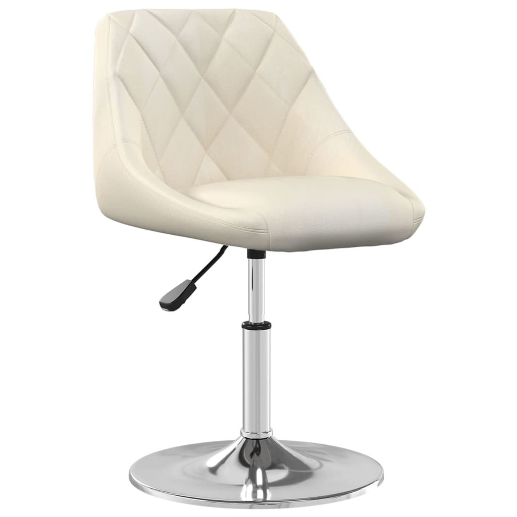 Eetkamerstoelen draaibaar 4 st fluweel crèmekleurig is nu te koop bij PeponiXL, paradijselijk wonen!