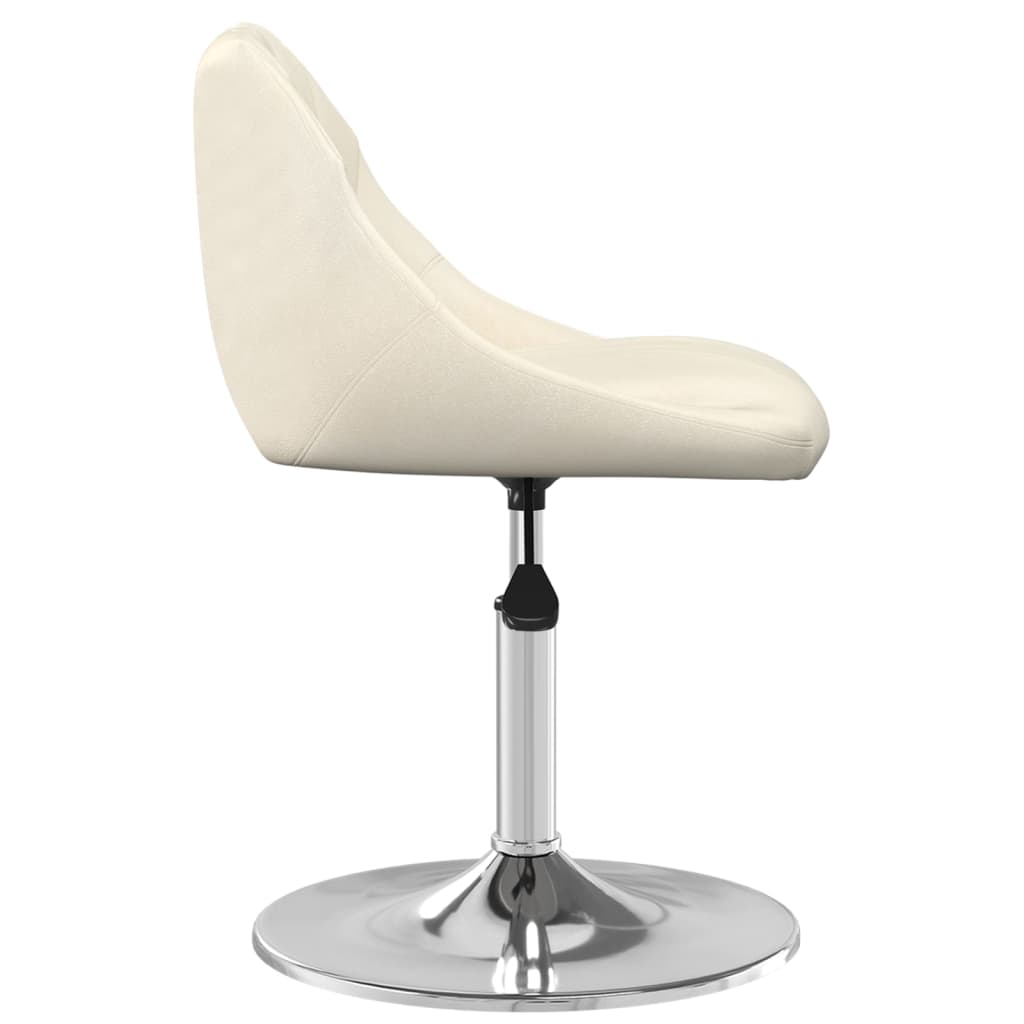 Eetkamerstoelen draaibaar 4 st fluweel crèmekleurig is nu te koop bij PeponiXL, paradijselijk wonen!