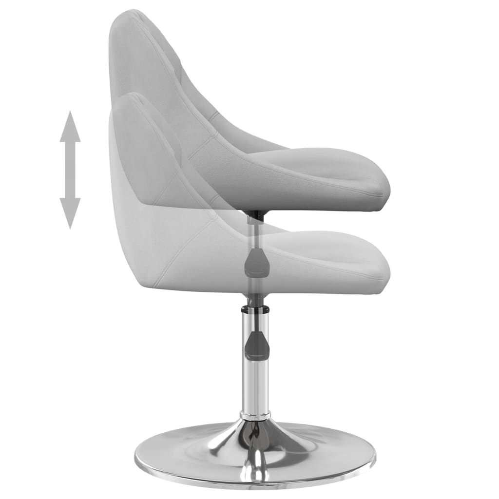 Eetkamerstoelen draaibaar 4 st fluweel lichtgrijs is nu te koop bij PeponiXL, paradijselijk wonen!