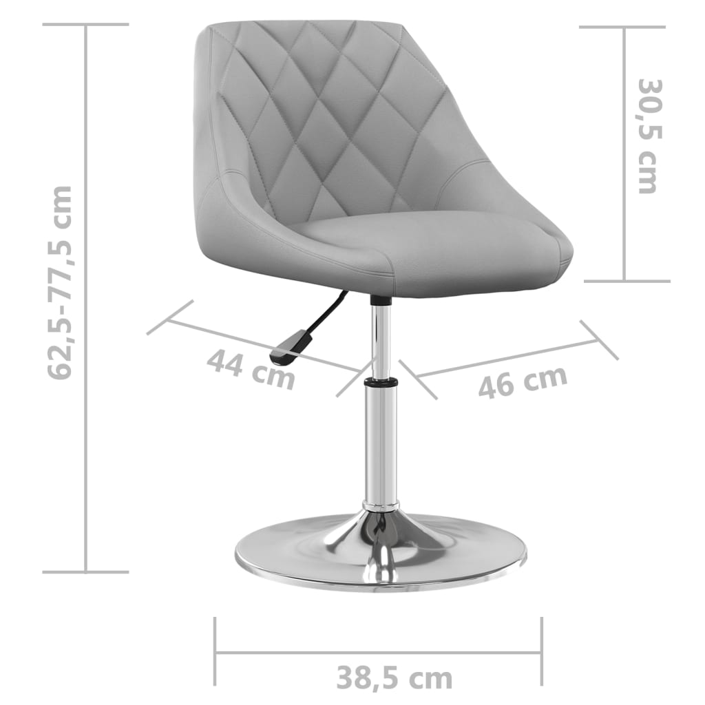 Eetkamerstoelen draaibaar 4 st fluweel lichtgrijs is nu te koop bij PeponiXL, paradijselijk wonen!