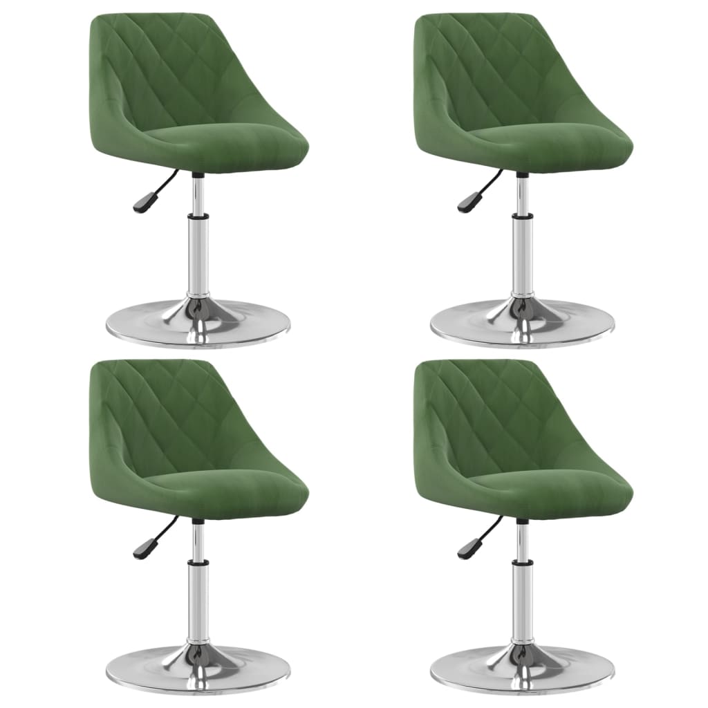 Eetkamerstoelen draaibaar 4 st fluweel donkergroen is nu te koop bij PeponiXL, paradijselijk wonen!
