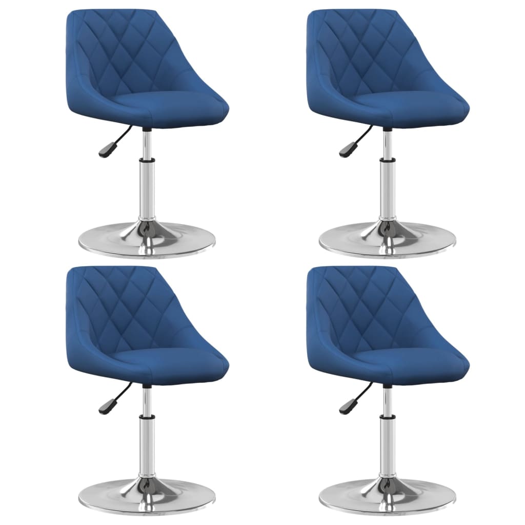 Eetkamerstoelen draaibaar 4 st fluweel blauw is nu te koop bij PeponiXL, paradijselijk wonen!