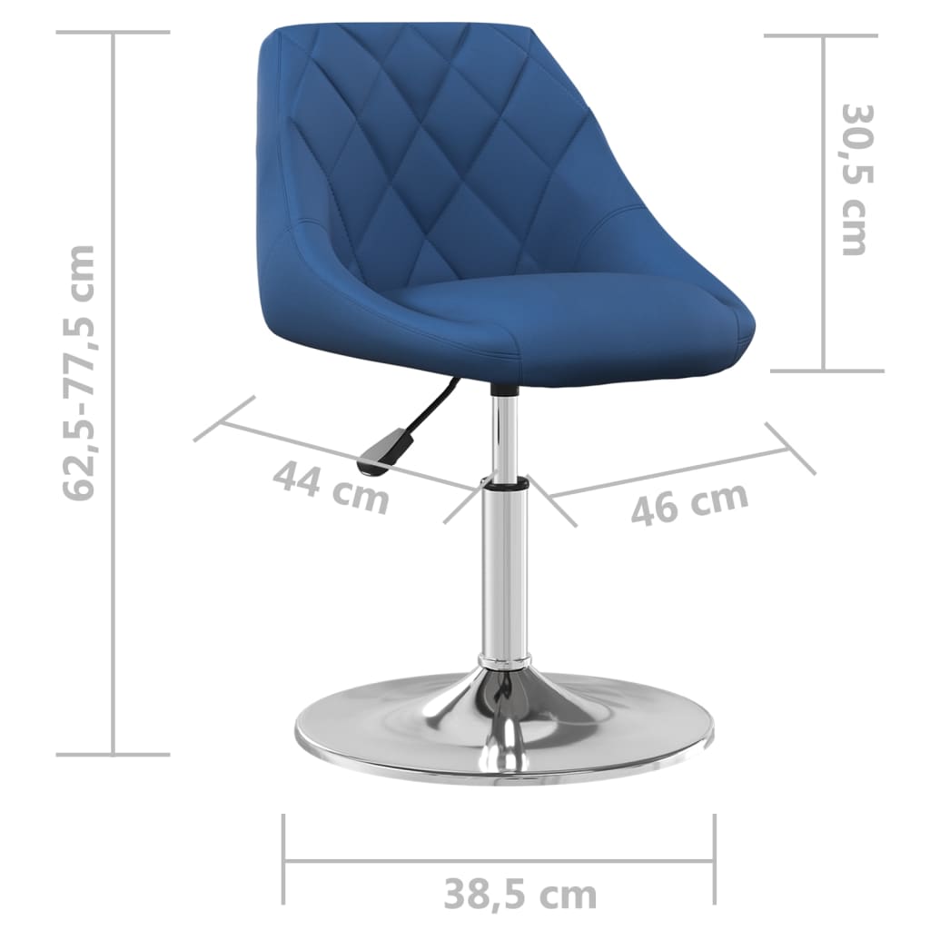 Eetkamerstoelen draaibaar 4 st fluweel blauw is nu te koop bij PeponiXL, paradijselijk wonen!