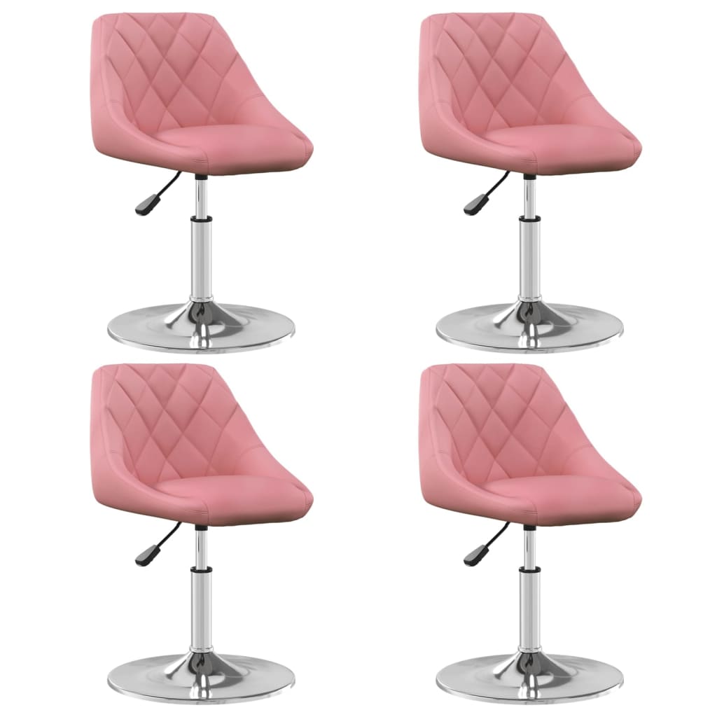 Eetkamerstoelen draaibaar 4 st fluweel roze is nu te koop bij PeponiXL, paradijselijk wonen!