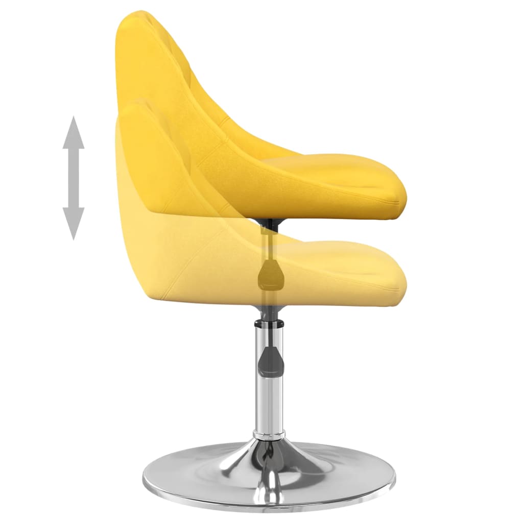 Eetkamerstoelen draaibaar 4 st fluweel mosterdgeel is nu te koop bij PeponiXL, paradijselijk wonen!