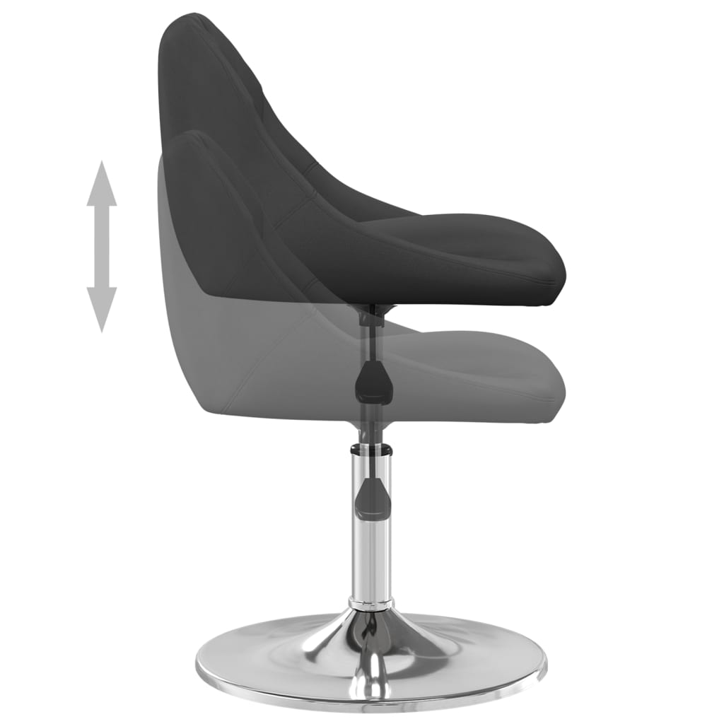 Eetkamerstoelen 6 st draaibaar fluweel zwart is nu te koop bij PeponiXL, paradijselijk wonen!