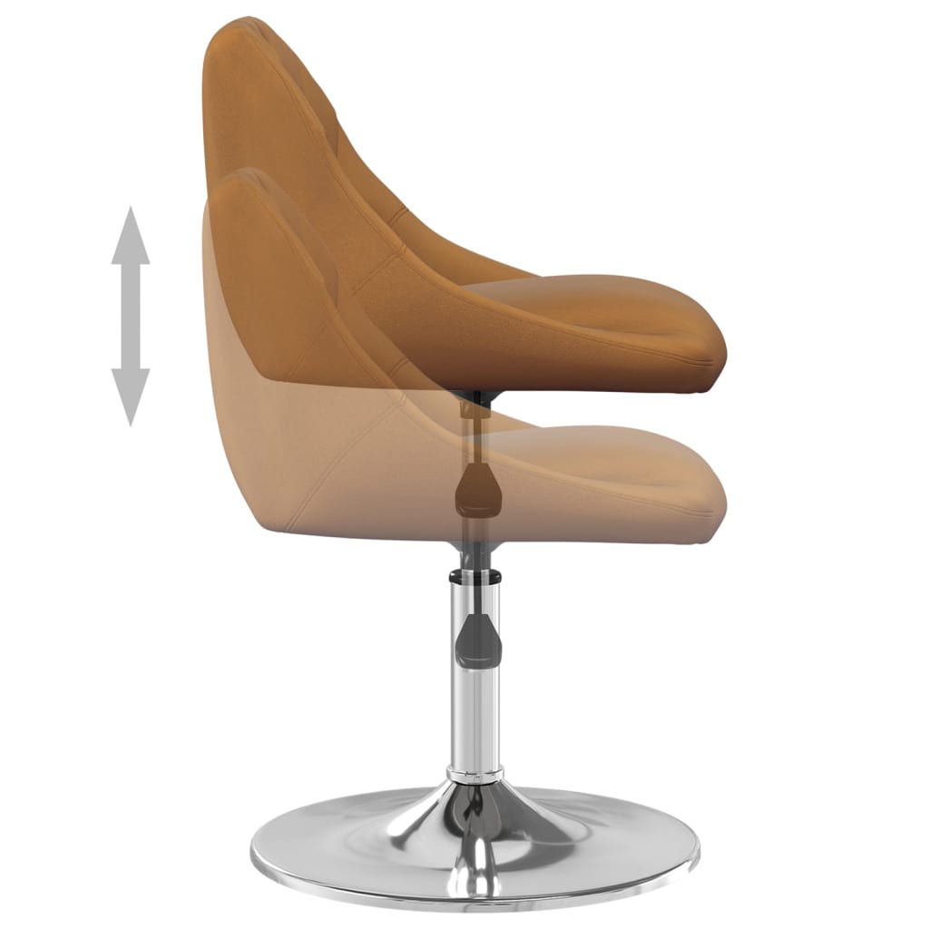 Eetkamerstoelen draaibaar 6 st fluweel bruin is nu te koop bij PeponiXL, paradijselijk wonen!