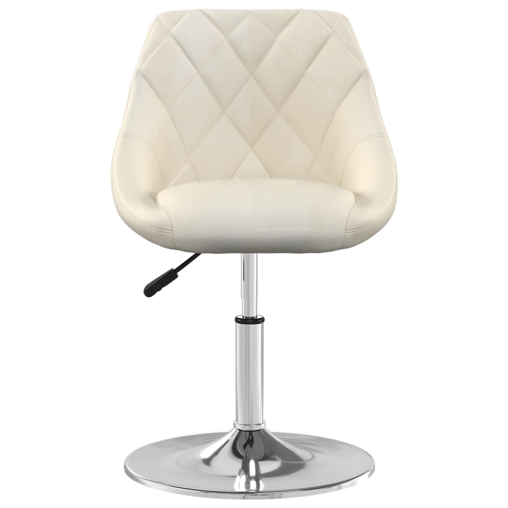 Eetkamerstoelen draaibaar 6 st fluweel crèmekleurig is nu te koop bij PeponiXL, paradijselijk wonen!