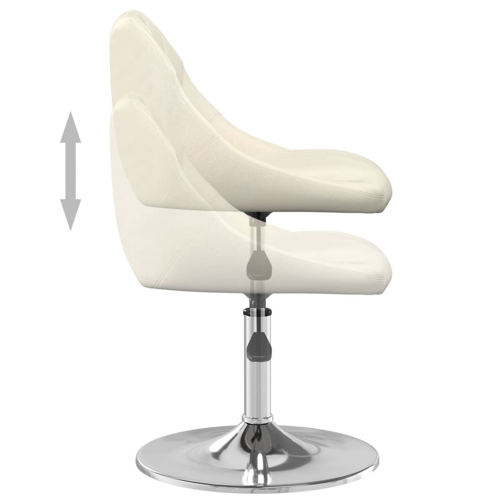 Eetkamerstoelen draaibaar 6 st fluweel crèmekleurig is nu te koop bij PeponiXL, paradijselijk wonen!