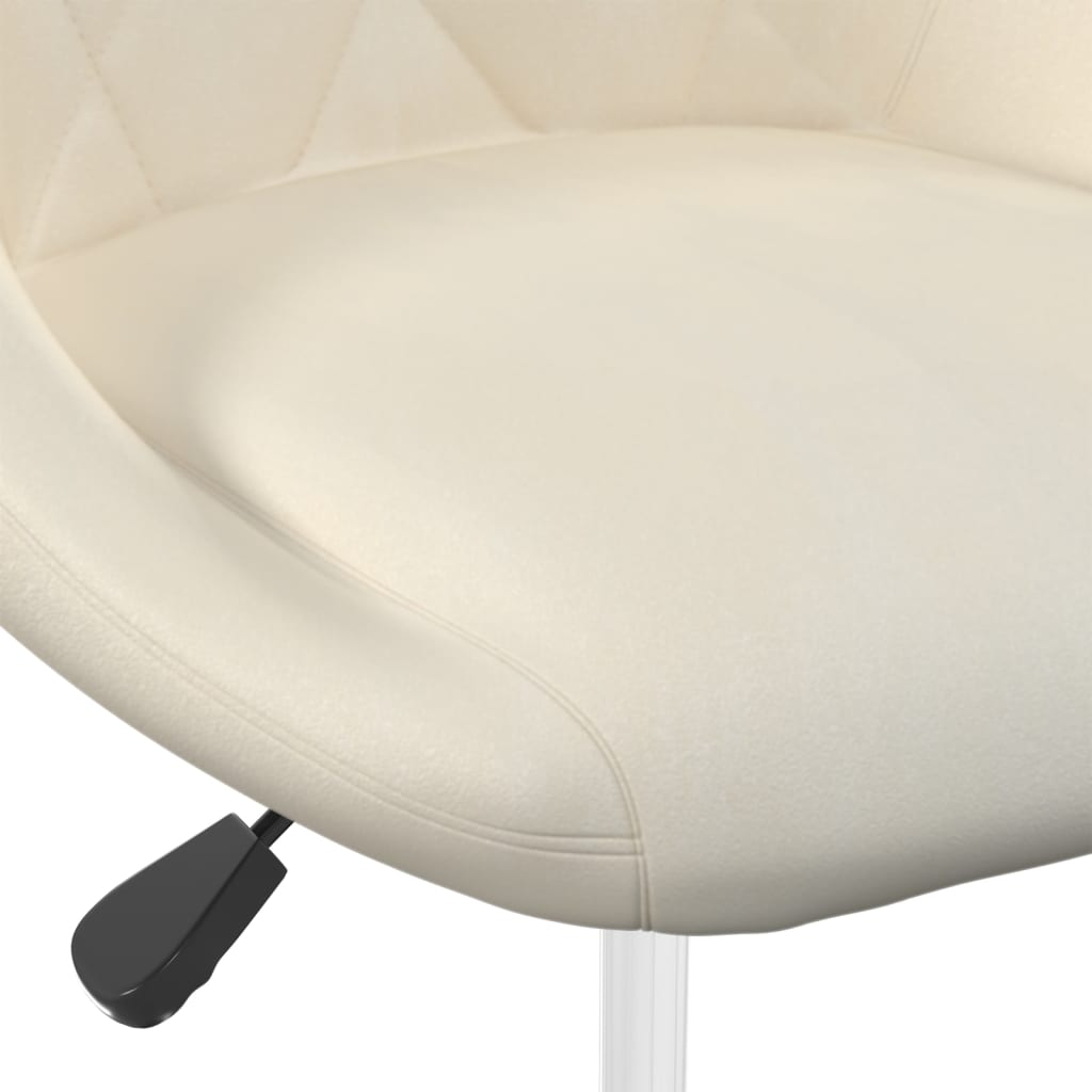 Eetkamerstoelen draaibaar 6 st fluweel crèmekleurig is nu te koop bij PeponiXL, paradijselijk wonen!