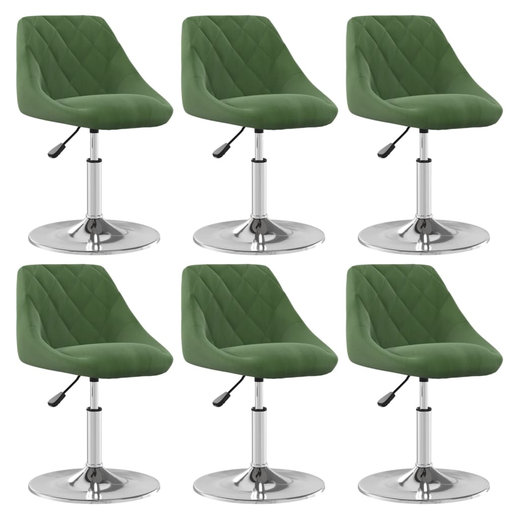 Eetkamerstoelen draaibaar 6 st fluweel donkergroen is nu te koop bij PeponiXL, paradijselijk wonen!