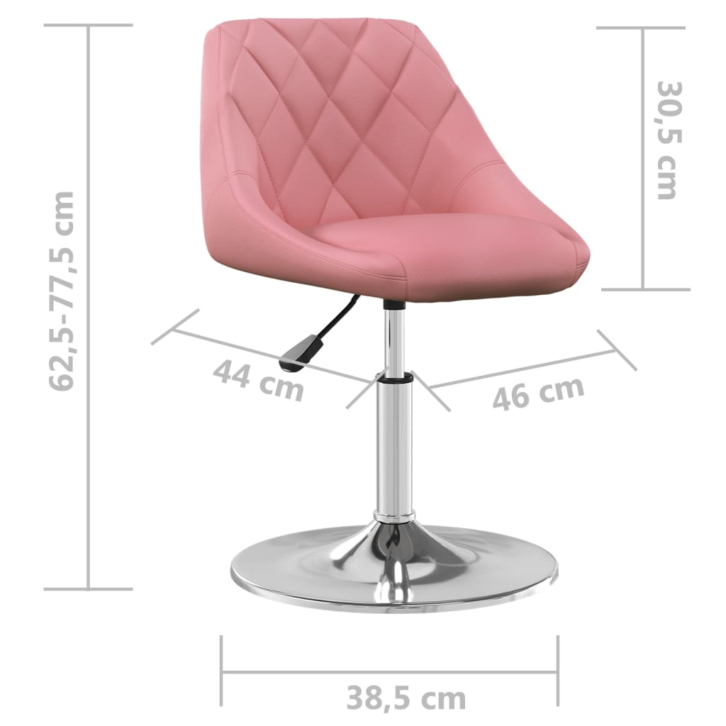 Eetkamerstoelen draaibaar 6 st fluweel roze is nu te koop bij PeponiXL, paradijselijk wonen!