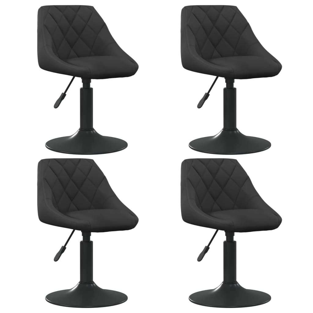 Eetkamerstoelen draaibaar 4 st fluweel zwart is nu te koop bij PeponiXL, paradijselijk wonen!