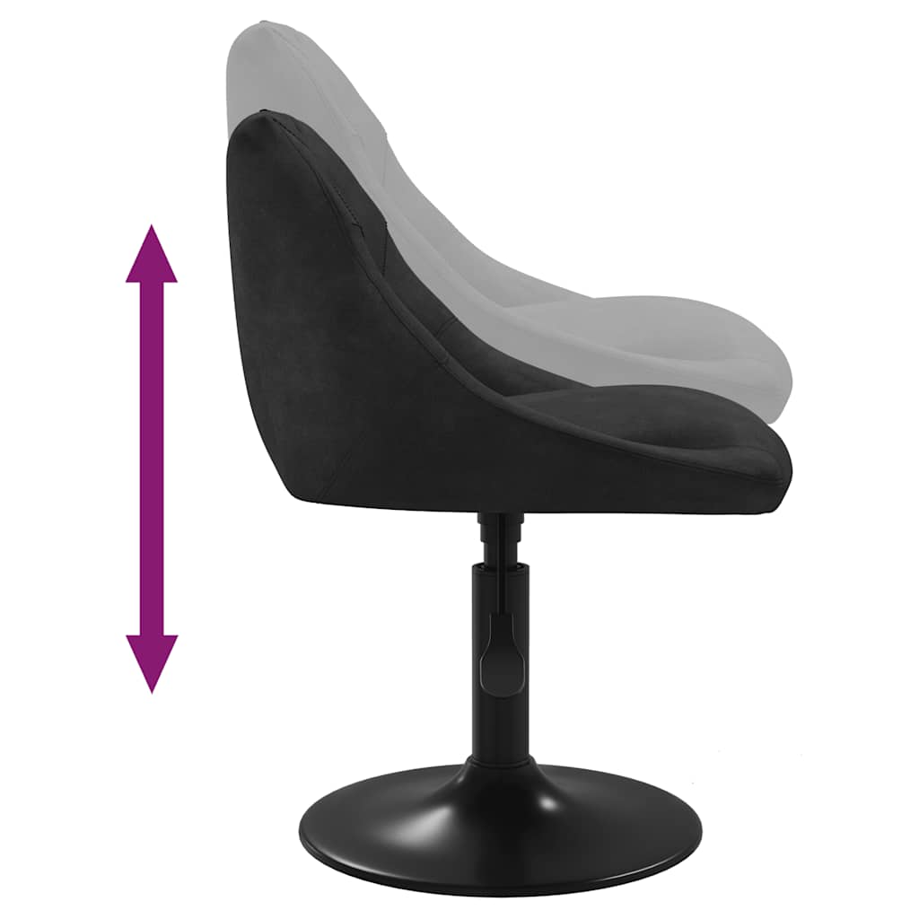 Eetkamerstoelen draaibaar 4 st fluweel zwart is nu te koop bij PeponiXL, paradijselijk wonen!