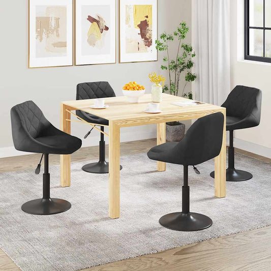 Eetkamerstoelen draaibaar 4 st fluweel zwart is nu te koop bij PeponiXL, paradijselijk wonen!