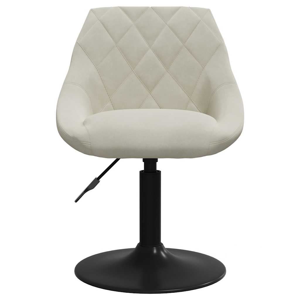 Eetkamerstoelen draaibaar 4 st fluweel crèmekleurig is nu te koop bij PeponiXL, paradijselijk wonen!