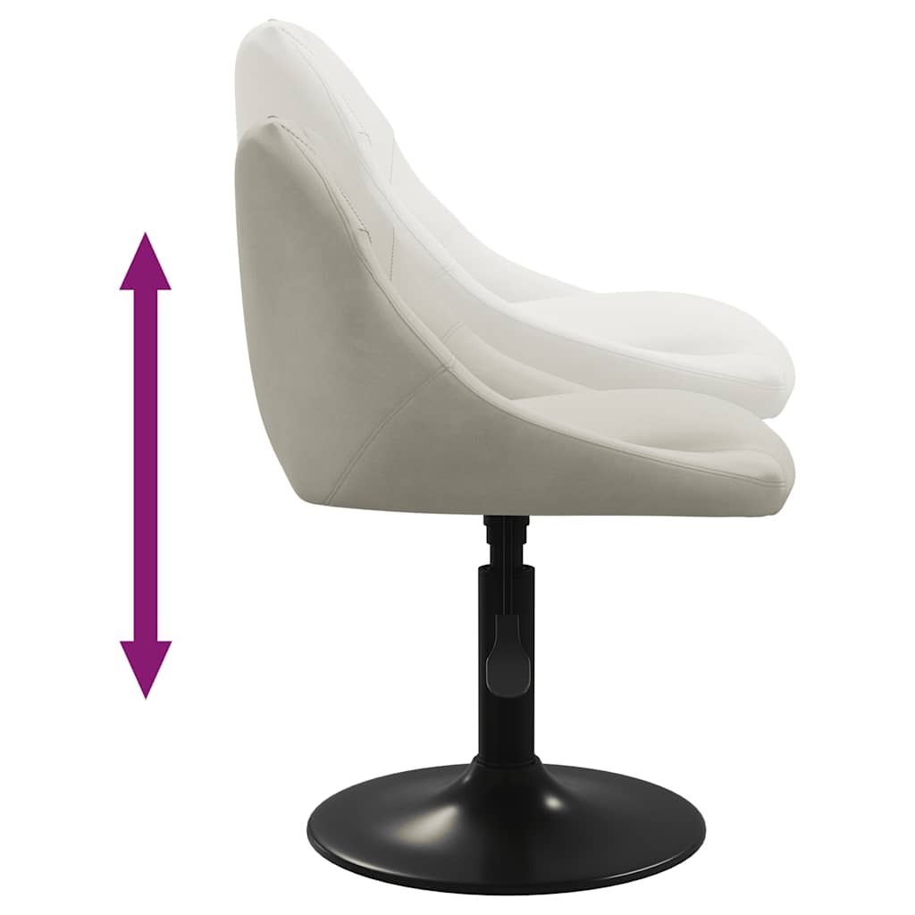 Eetkamerstoelen draaibaar 4 st fluweel crèmekleurig is nu te koop bij PeponiXL, paradijselijk wonen!