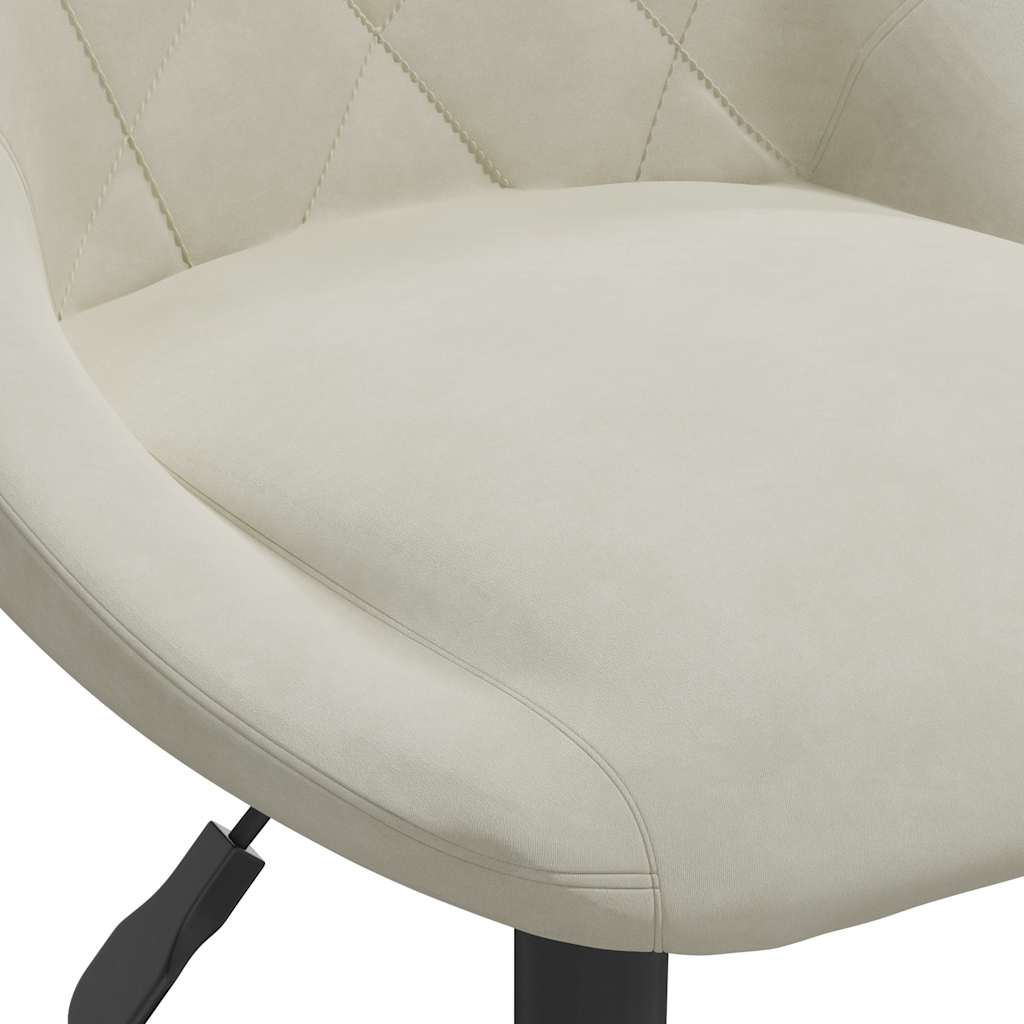Eetkamerstoelen draaibaar 4 st fluweel crèmekleurig is nu te koop bij PeponiXL, paradijselijk wonen!