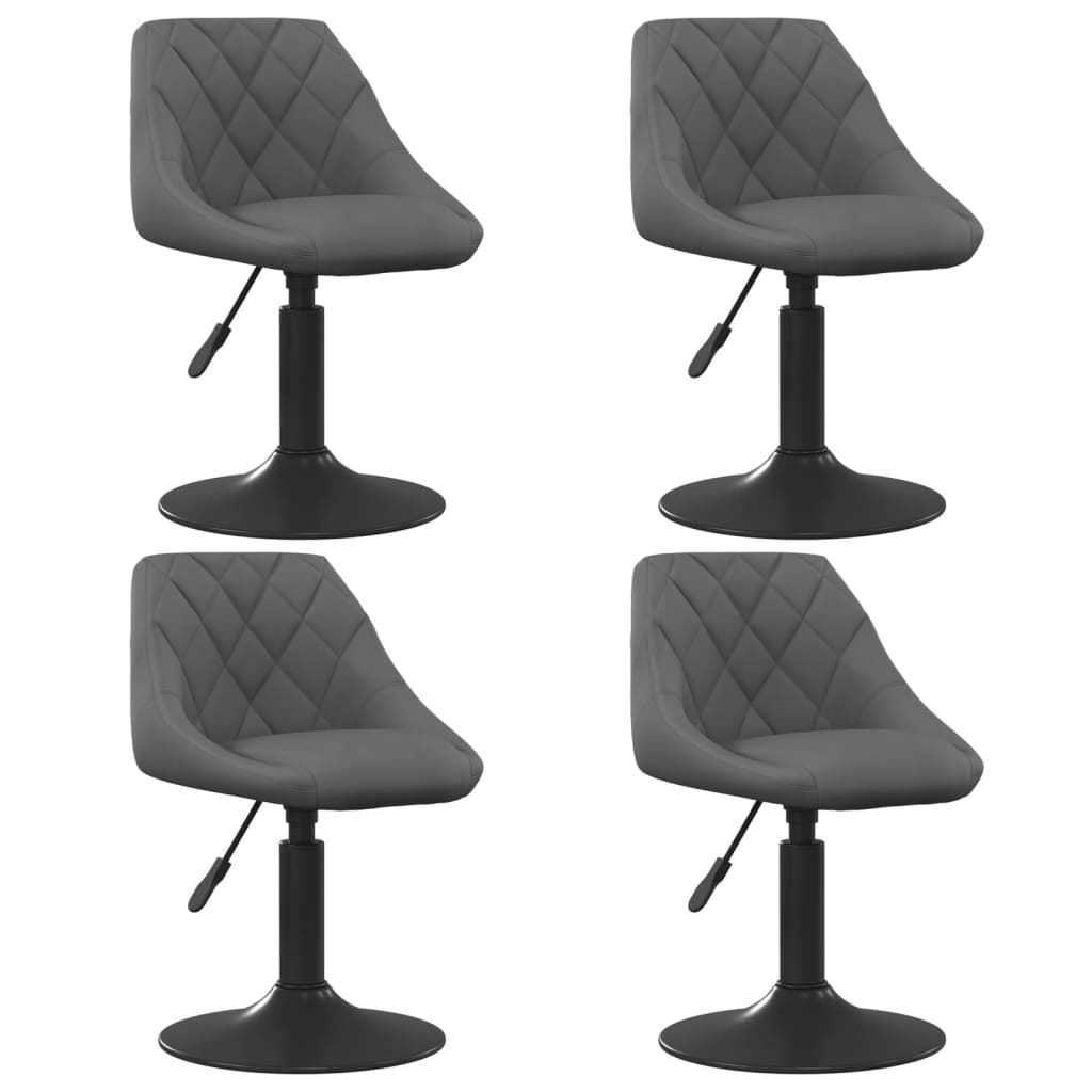 Eetkamerstoelen draaibaar 4 st fluweel donkergrijs is nu te koop bij PeponiXL, paradijselijk wonen!