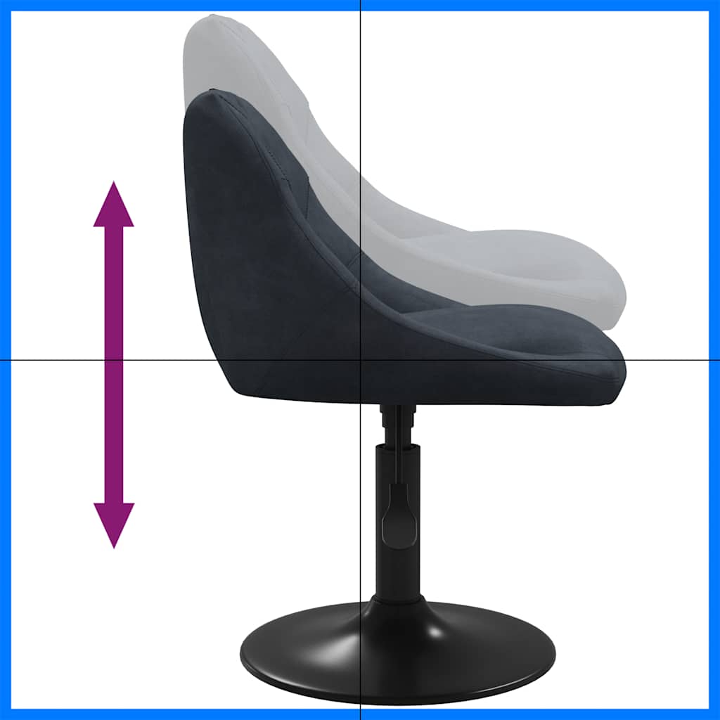 Eetkamerstoelen draaibaar 4 st fluweel donkergrijs is nu te koop bij PeponiXL, paradijselijk wonen!