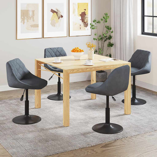 Eetkamerstoelen draaibaar 4 st fluweel donkergrijs is nu te koop bij PeponiXL, paradijselijk wonen!