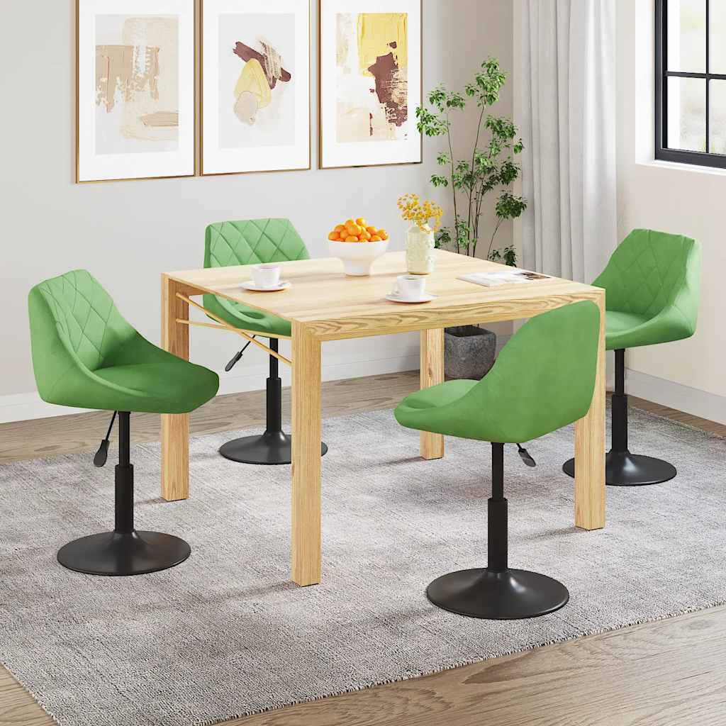 Eetkamerstoelen draaibaar 4 st fluweel lichtgroen is nu te koop bij PeponiXL, paradijselijk wonen!