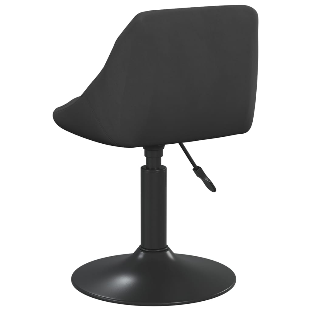 Eetkamerstoelen 6 st draaibaar fluweel zwart is nu te koop bij PeponiXL, paradijselijk wonen!