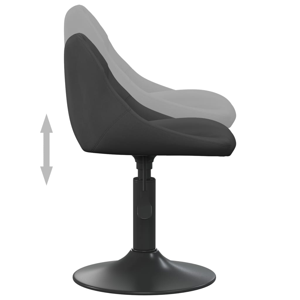 Eetkamerstoelen 6 st draaibaar fluweel zwart is nu te koop bij PeponiXL, paradijselijk wonen!
