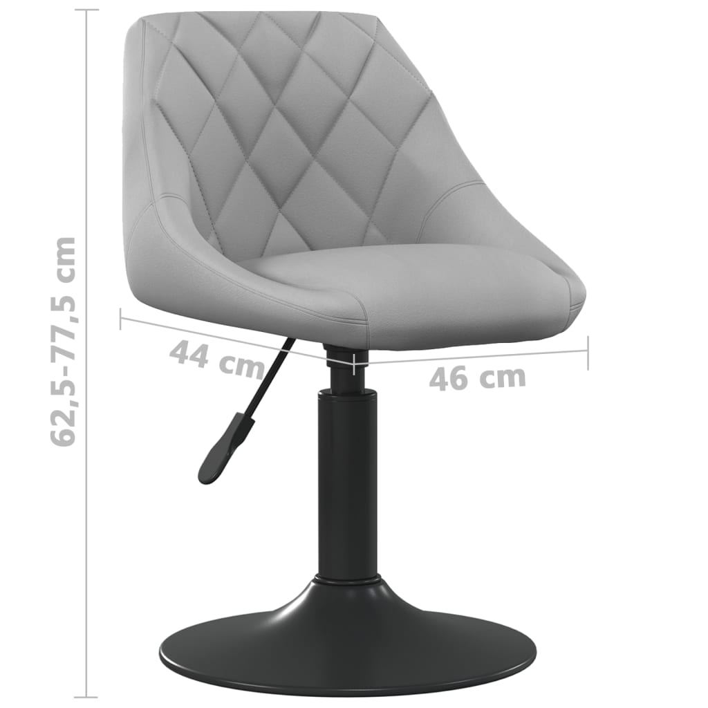 Eetkamerstoelen draaibaar 6 st fluweel lichtgrijs is nu te koop bij PeponiXL, paradijselijk wonen!