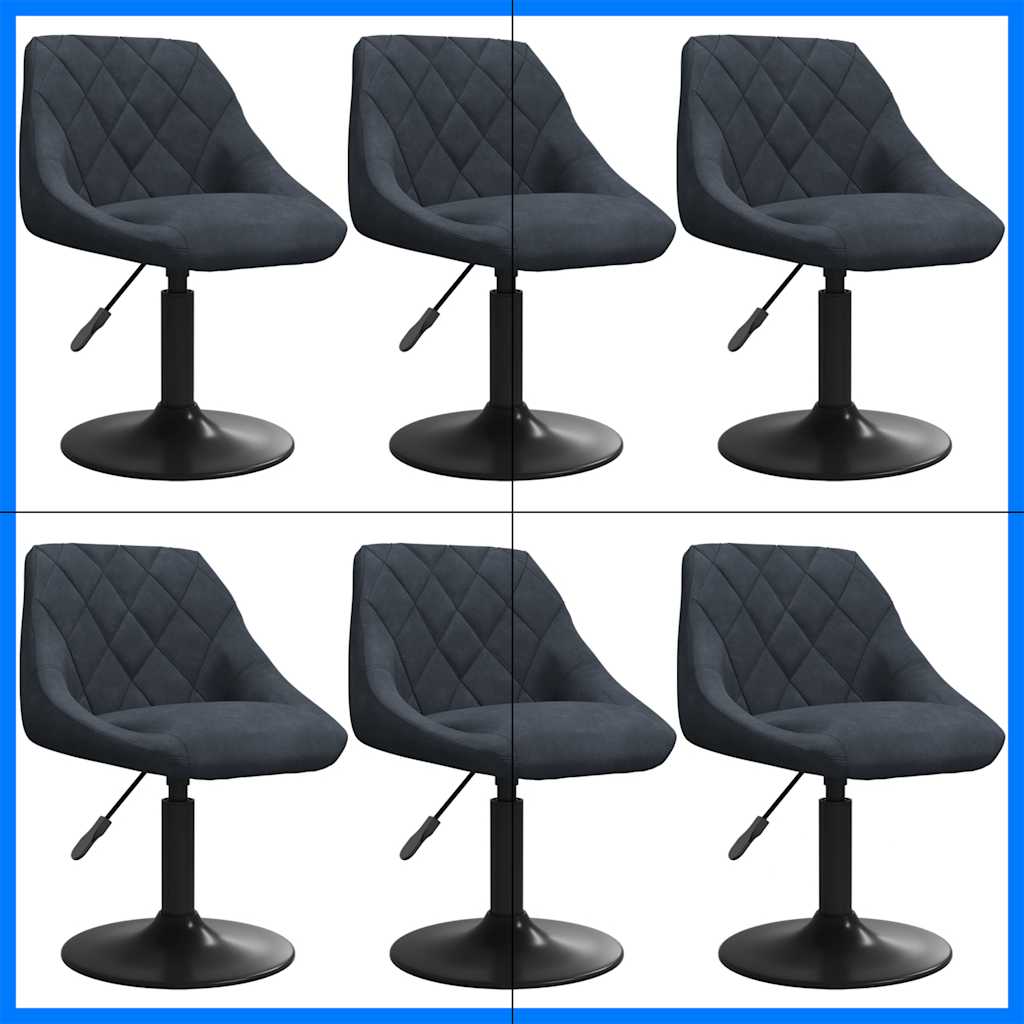 Eetkamerstoelen draaibaar 6 st fluweel donkergrijs is nu te koop bij PeponiXL, paradijselijk wonen!