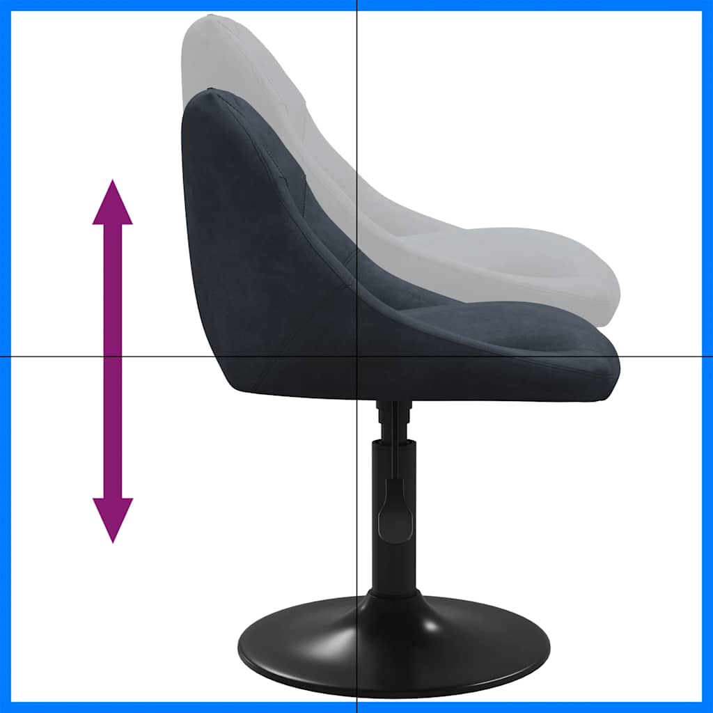 Eetkamerstoelen draaibaar 6 st fluweel donkergrijs is nu te koop bij PeponiXL, paradijselijk wonen!