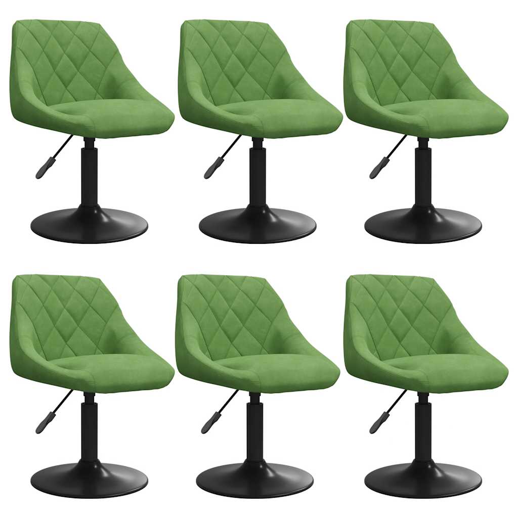 Eetkamerstoelen draaibaar 6 st fluweel lichtgroen is nu te koop bij PeponiXL, paradijselijk wonen!