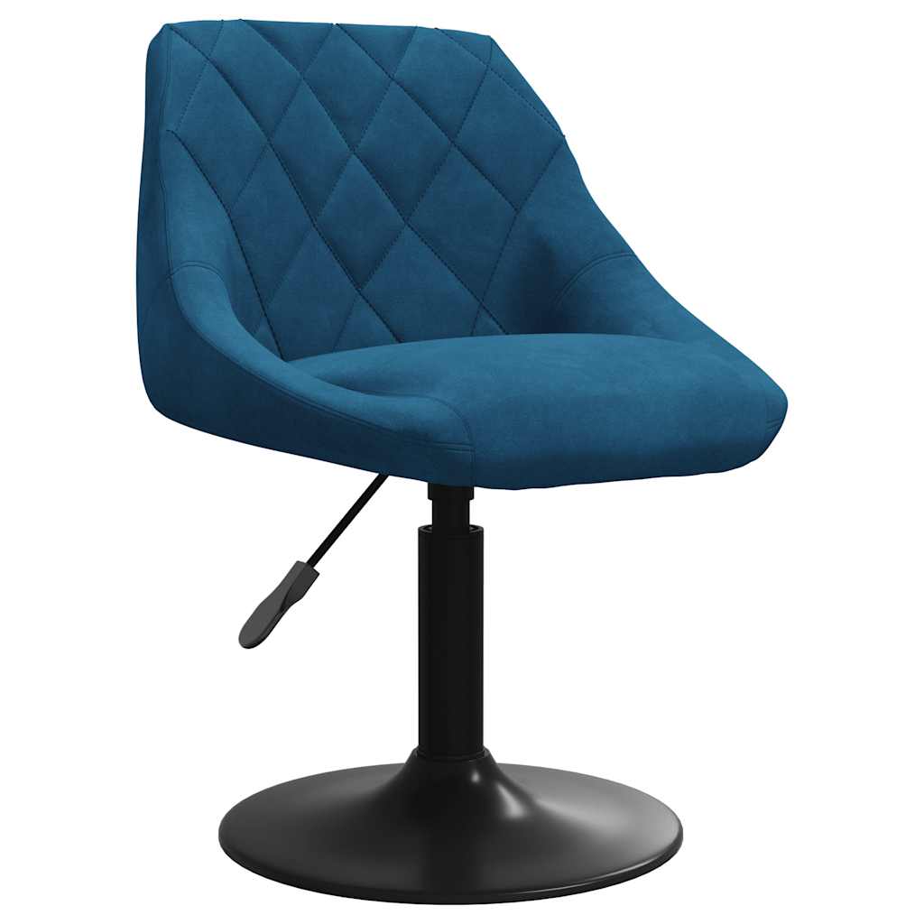 Eetkamerstoelen draaibaar 6 st fluweel blauw is nu te koop bij PeponiXL, paradijselijk wonen!