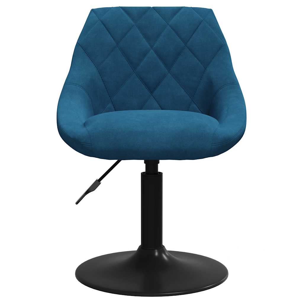Eetkamerstoelen draaibaar 6 st fluweel blauw is nu te koop bij PeponiXL, paradijselijk wonen!
