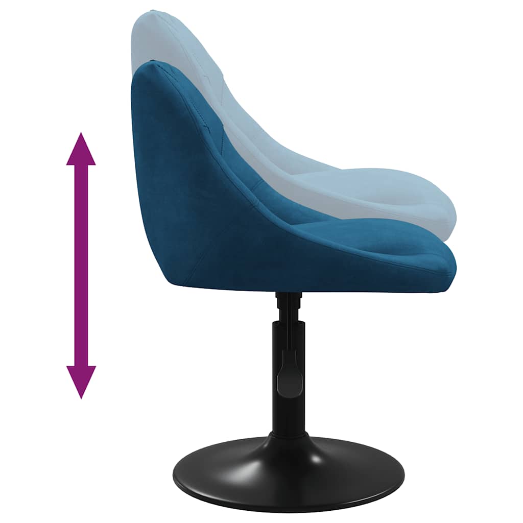 Eetkamerstoelen draaibaar 6 st fluweel blauw is nu te koop bij PeponiXL, paradijselijk wonen!
