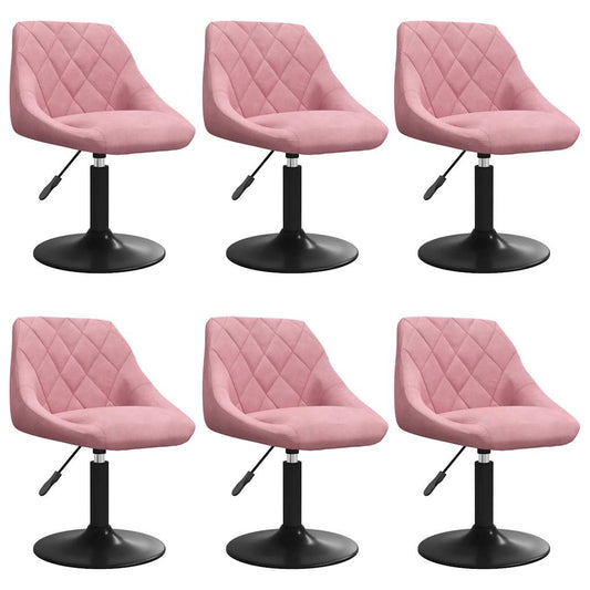 Eetkamerstoelen draaibaar 6 st fluweel roze is nu te koop bij PeponiXL, paradijselijk wonen!