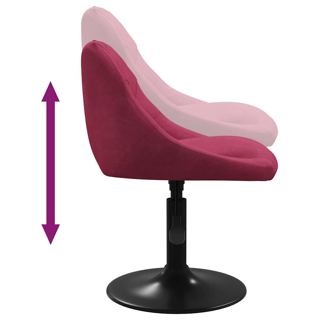 Eetkamerstoelen draaibaar 6 st fluweel wijnrood is nu te koop bij PeponiXL, paradijselijk wonen!