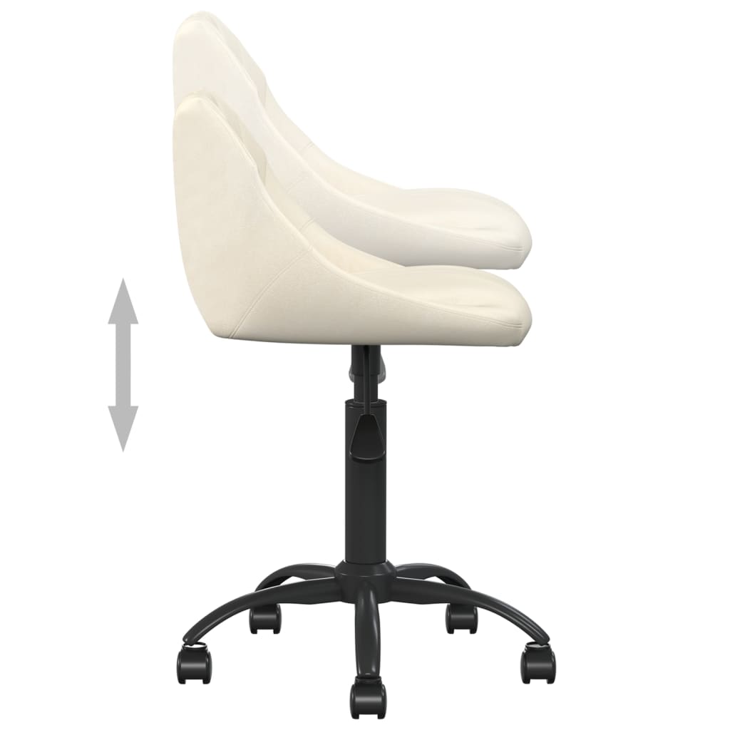 Kantoorstoel fluweel crèmekleurig is nu te koop bij PeponiXL, paradijselijk wonen!