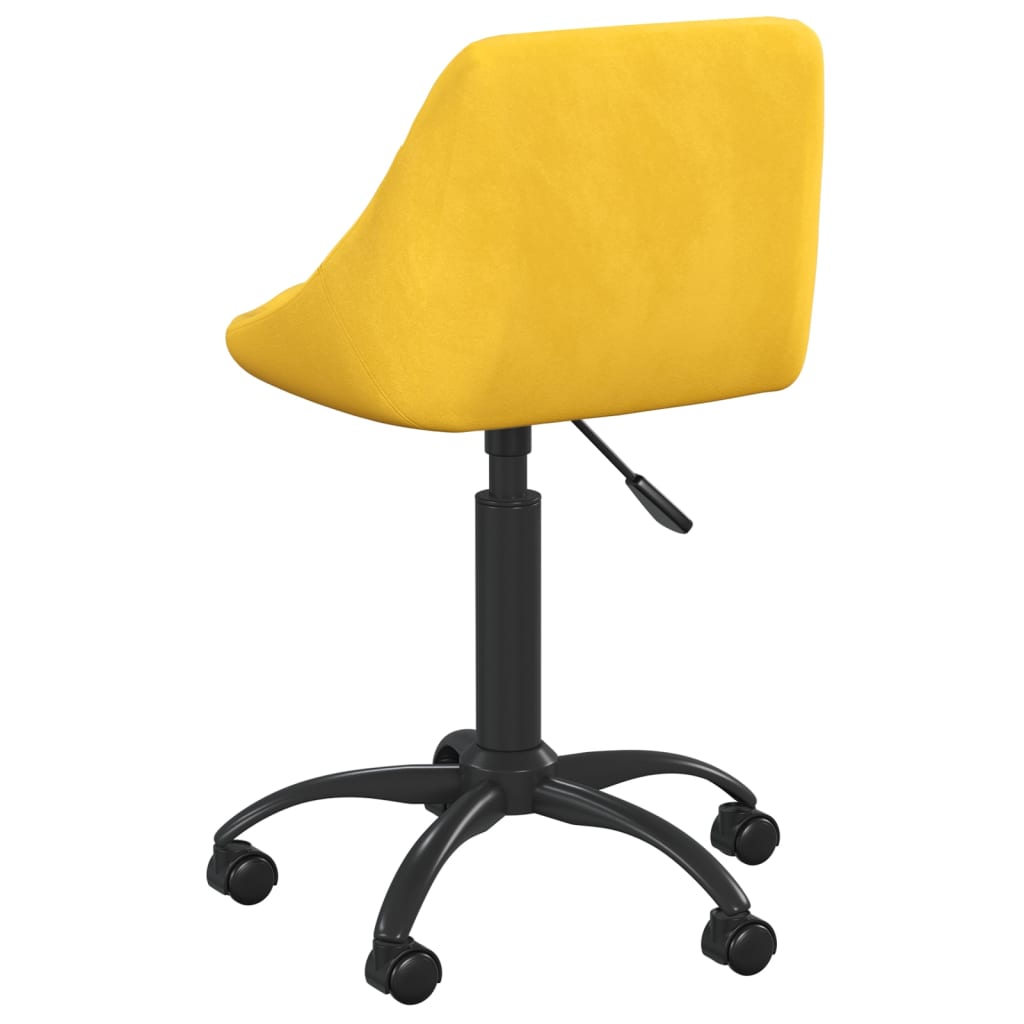 Kantoorstoel fluweel mosterdgeel is nu te koop bij PeponiXL, paradijselijk wonen!