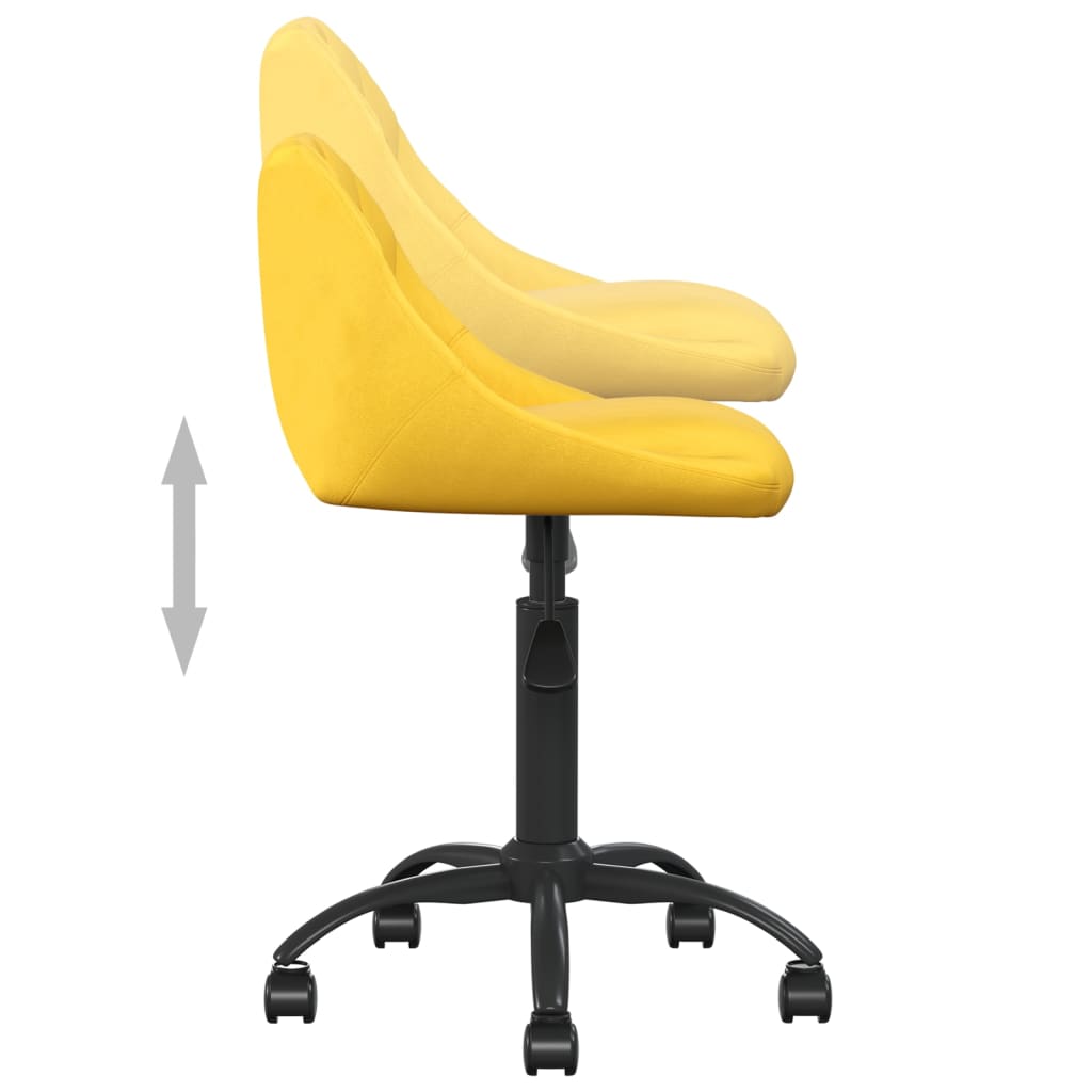 Kantoorstoel fluweel mosterdgeel is nu te koop bij PeponiXL, paradijselijk wonen!
