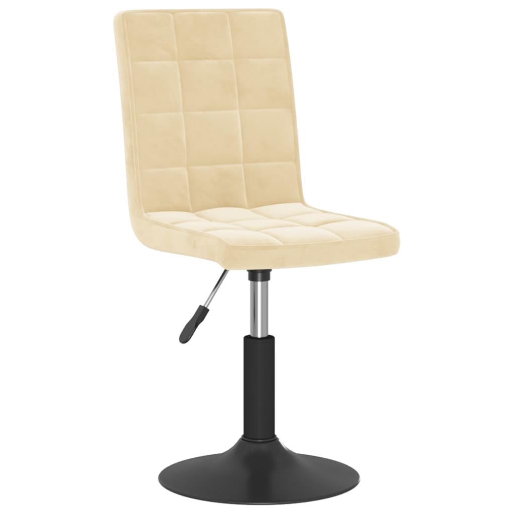 Eetkamerstoelen draaibaar 4 st fluweel crèmekleurig is nu te koop bij PeponiXL, paradijselijk wonen!