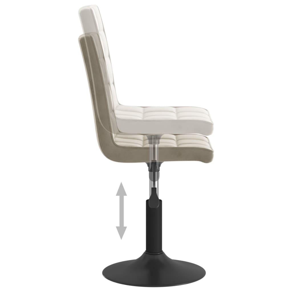Eetkamerstoelen draaibaar 4 st fluweel lichtgrijs is nu te koop bij PeponiXL, paradijselijk wonen!