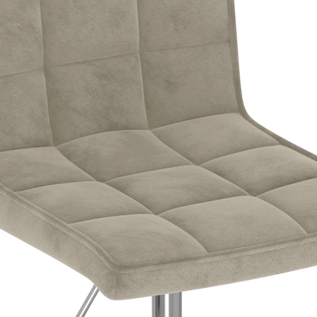 Eetkamerstoelen draaibaar 4 st fluweel lichtgrijs is nu te koop bij PeponiXL, paradijselijk wonen!