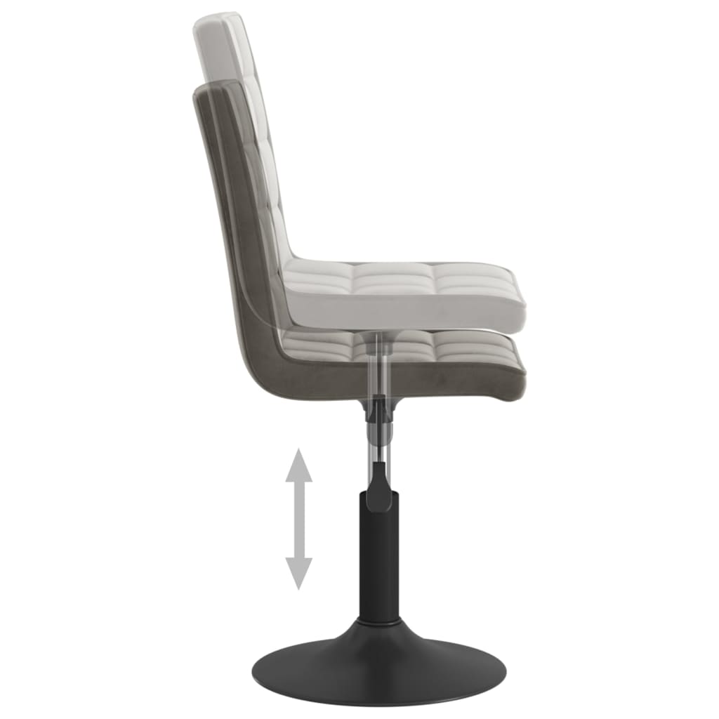 Eetkamerstoelen draaibaar 4 st fluweel donkergrijs is nu te koop bij PeponiXL, paradijselijk wonen!