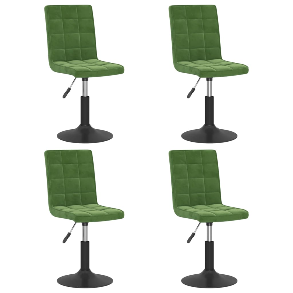 Eetkamerstoelen draaibaar 4 st fluweel donkergroen is nu te koop bij PeponiXL, paradijselijk wonen!