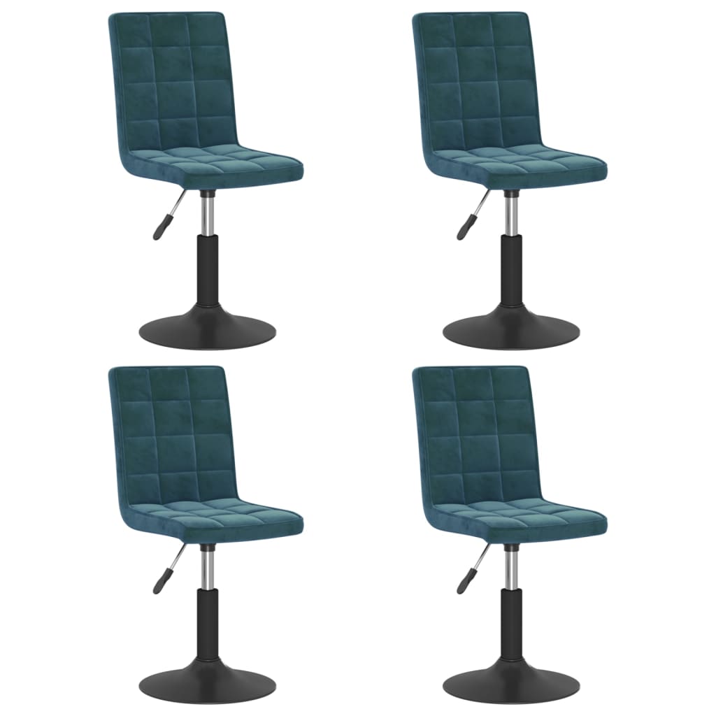 Eetkamerstoelen draaibaar 4 st fluweel blauw is nu te koop bij PeponiXL, paradijselijk wonen!